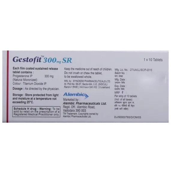 gestofit sr 300mg tablet 10's